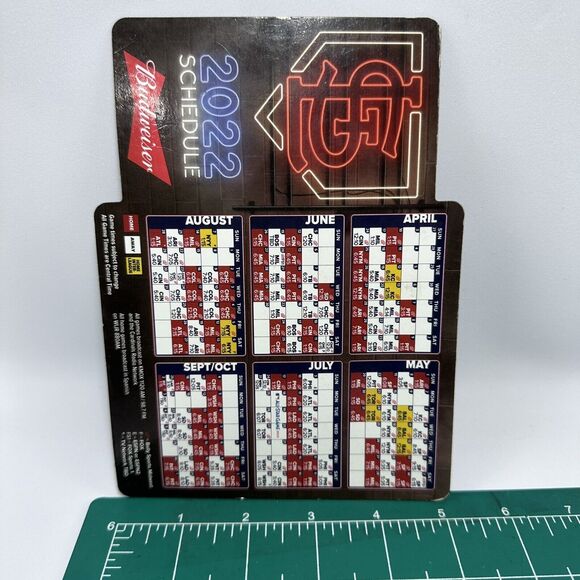 2022 Cards vs Pirates Bud Magnet Schedule Opening Day April 7, ST. Louis MLB - Picture 5 of 5